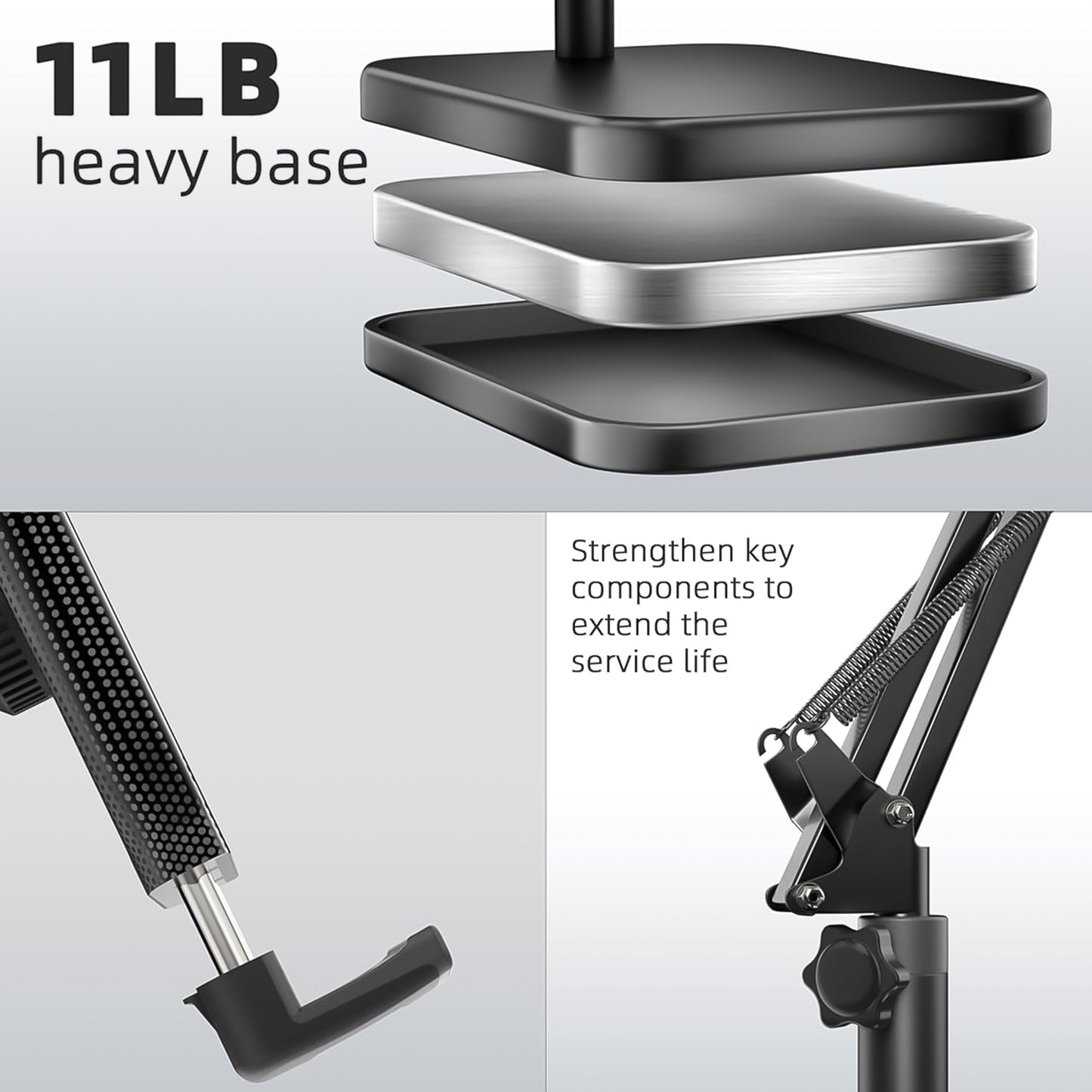 Tablet Floor Stand with 11lb Stable Base