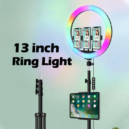 SelfiePlanner 13'' RGB Ring Light with 50'' Extendable Tripod Stand