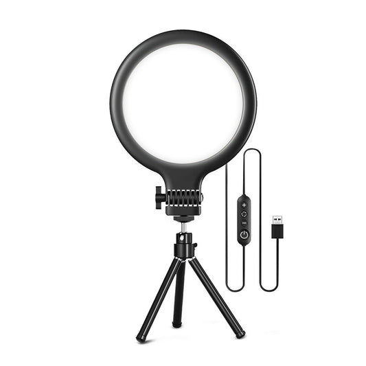 Selfie Ring Light with Tripod Stand on white background