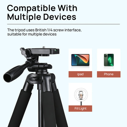 Camera tripod compatible with multiple devices