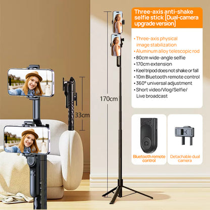 SELFIEPLANNER 70" Cell Phone Selfie Stick Tripod