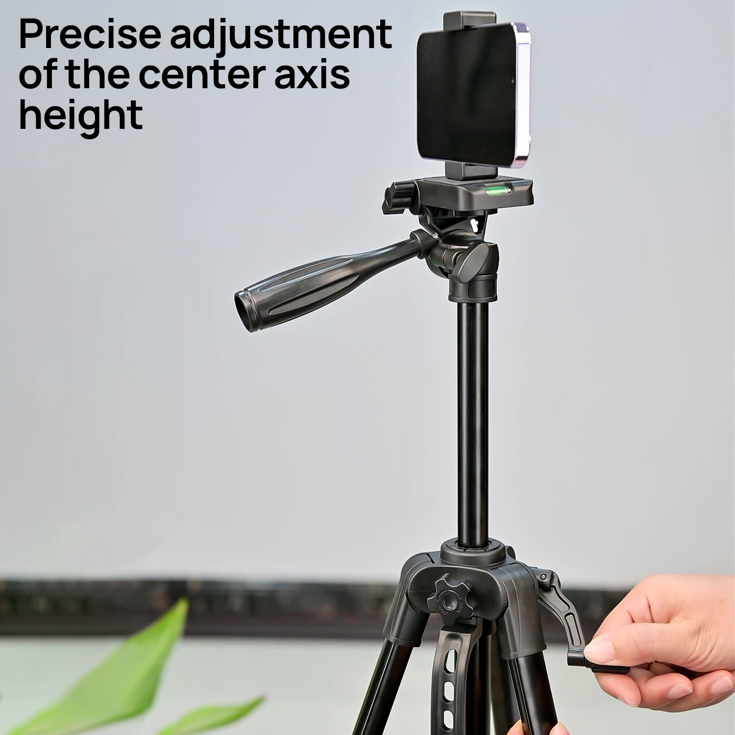 Precise adjustment of the center axis height