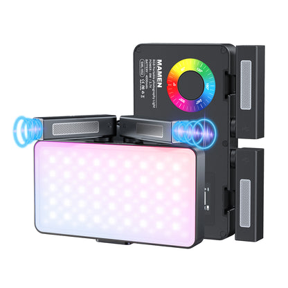 RGB protable photography light with microphone - selfieplanner