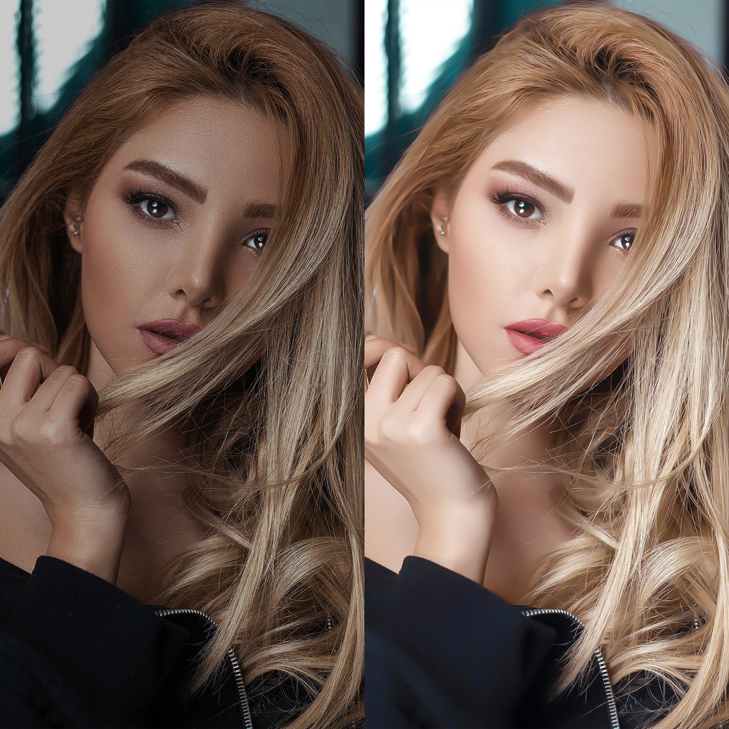 Before and After Comparison of Ring Light Effect-SELFIEPLANNER