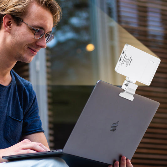 protable white selfie light for laptop