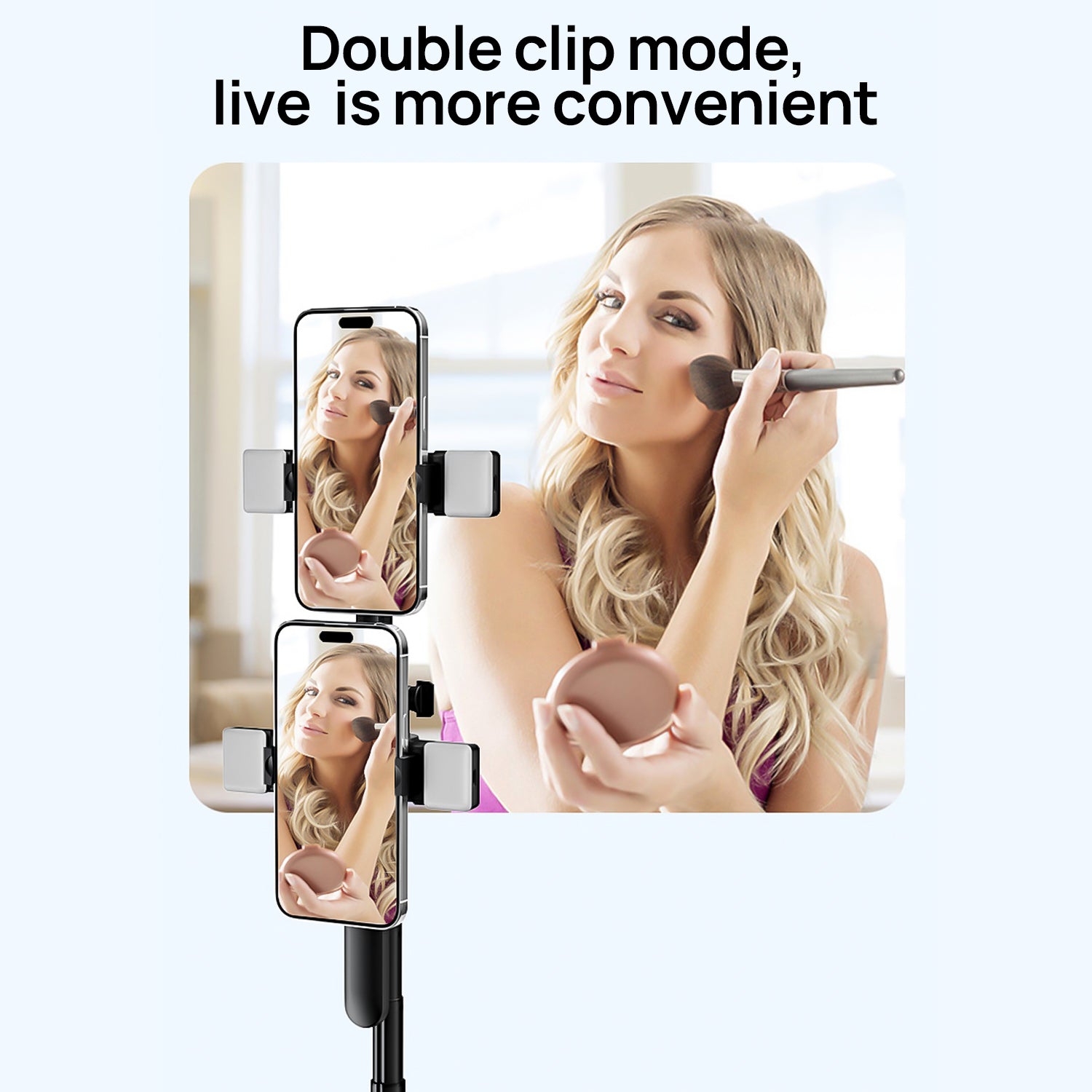 Convince for livestreaming with double clip